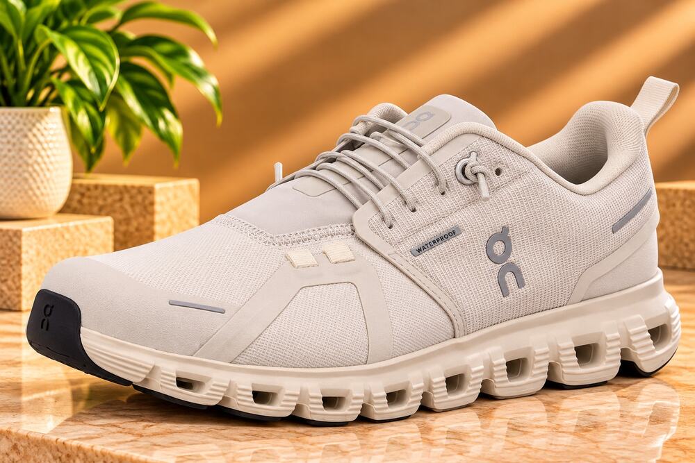 NWT On Women's Cloud 6 Waterproof Shoes Pearl Cream Size 10 Medium